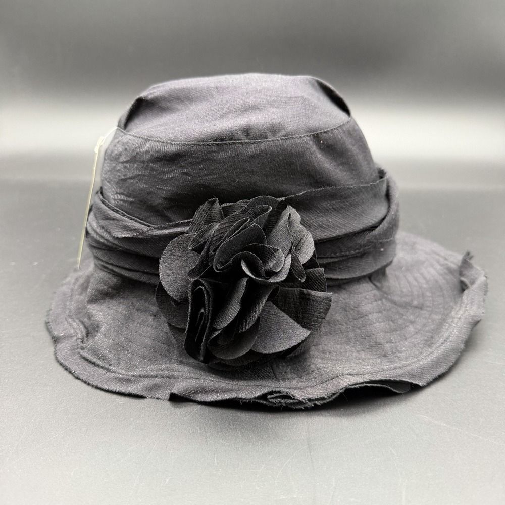 Jeanne Simmons Women's Slanted 4.5" Brim Summer Hat Charcoal OSFM New With Tags - Picture 3 of 7